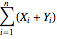 \sum_{i=1}^n (X_i+Y_i)