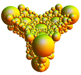Three-dimensional Apollonian gasket
