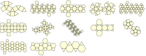 Archimedean solid nets