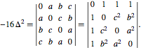 Cayley-Menger determinant