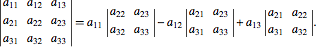 Determinant expansion by minors