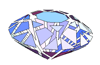 Exploded view of a Tolkowsky cut diamond
