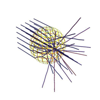 Refraction of light rays by a sphere of transparent material, with position- and time-dependent index of refraction