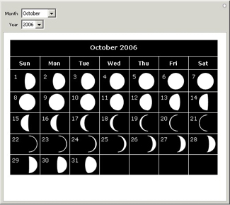 moon calendar  august